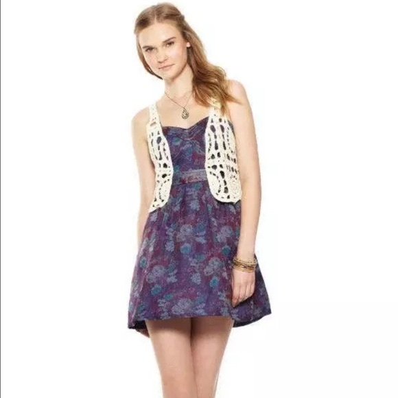 Free People Floral Tapestry Dress Elena Gilbert - Picture 3 of 16